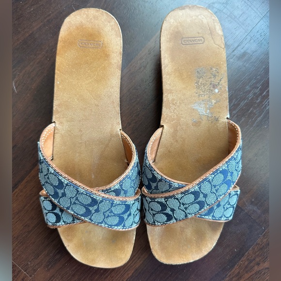 Coach Wooden Mule Sandals - Picture 2 of 3